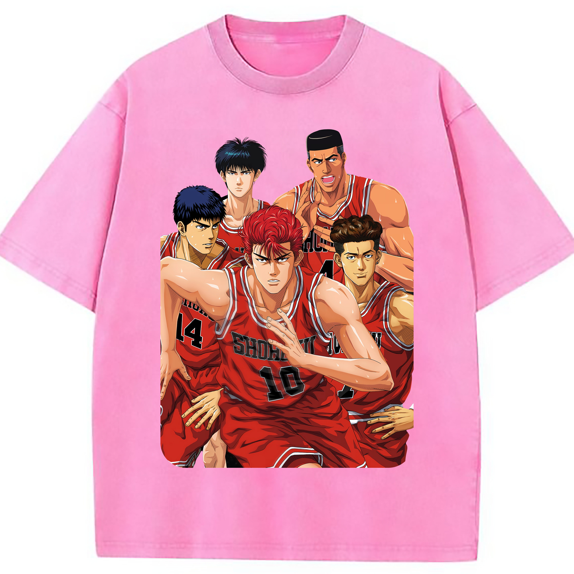 （画像用） SLAM DUNK／スラムダンク 綿100% ヴィンテージ風 半袖Tシャツ（フロントプリント）